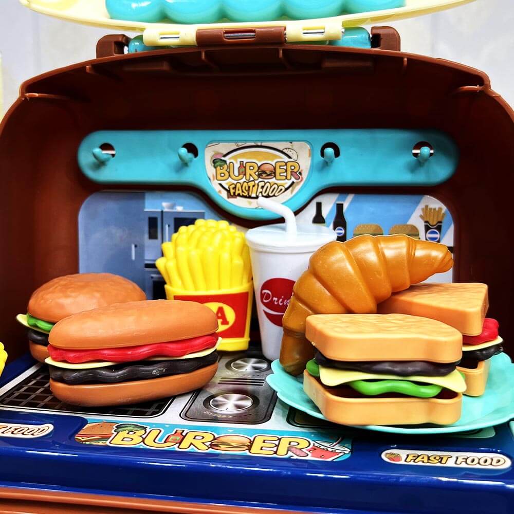 2 IN 1 KIDS BURGER BACK-PACK SET