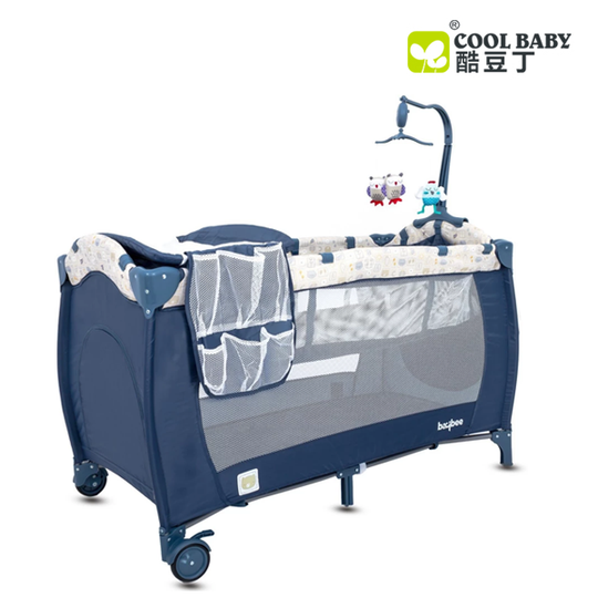COOL BABY MULTIFUNCTIONAL PLAY PEN CRIB FOR BABY WITH MOSQUITO NET Toys4you.pk