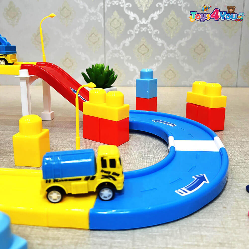 KIDS PARKING LOT BLOCK GAME SET - 51 PCS