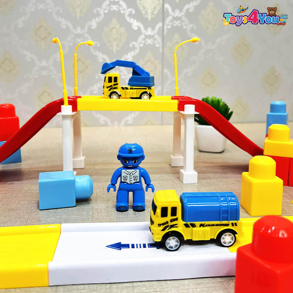 KIDS PARKING LOT BLOCK GAME SET - 51 PCS