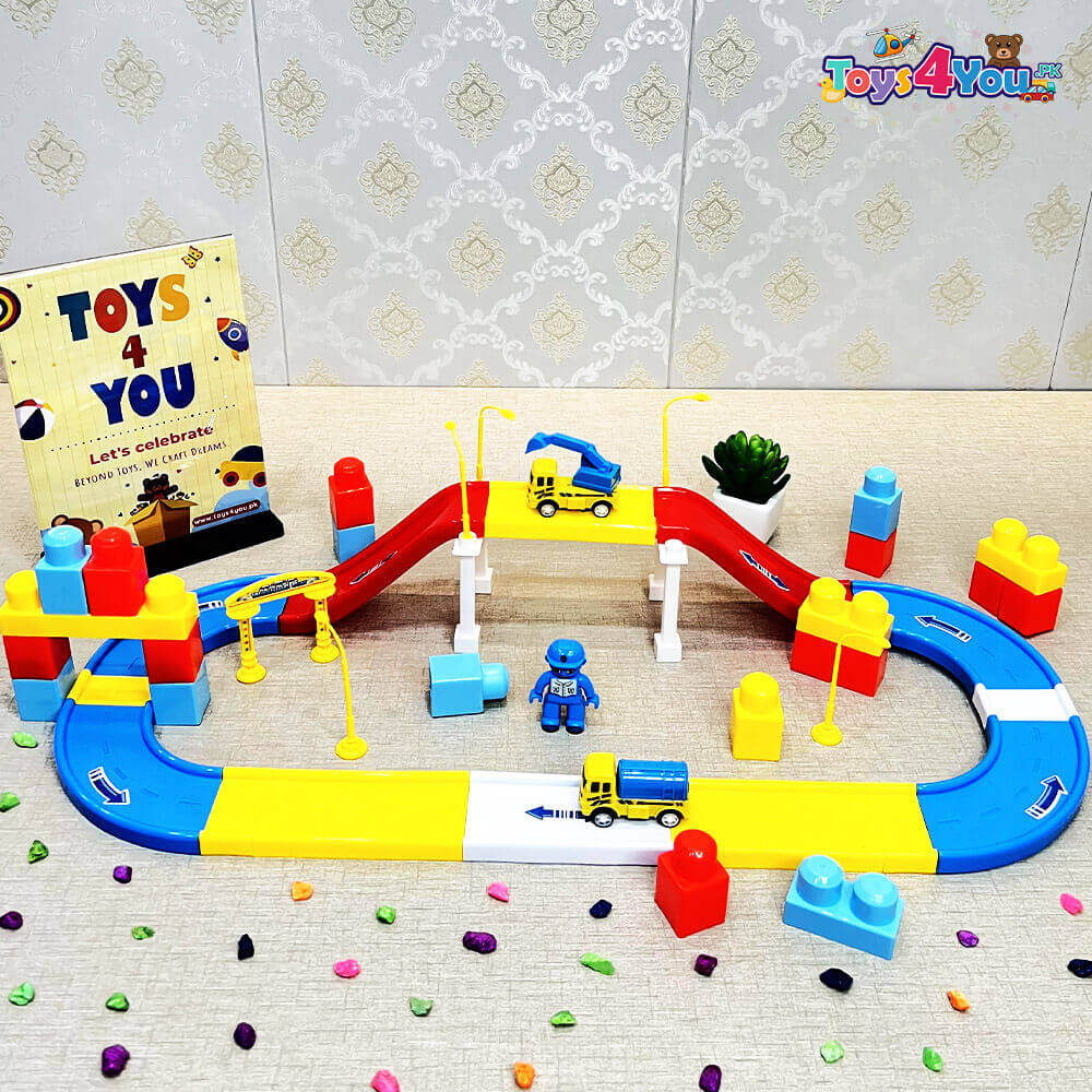 KIDS PARKING LOT BLOCK GAME SET - 51 PCS