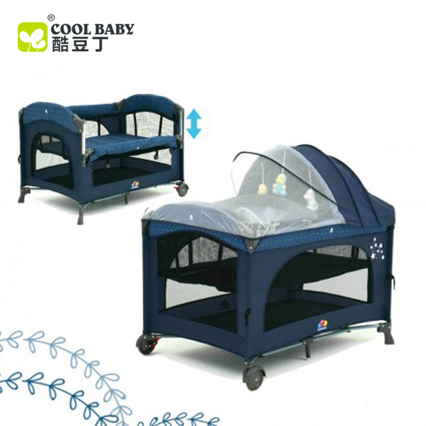 COOL BABY - PLAY PEN WITH CHANGING SHEET - HEIGHT ADJUSTABLE - 960XL