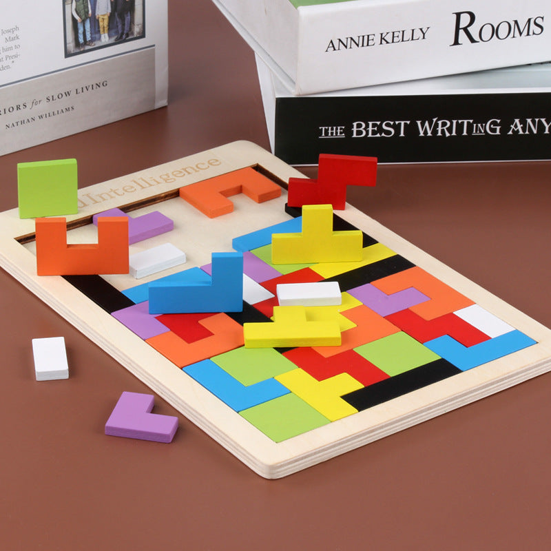 COLORFUL WOODEN TANGRAM PUZZLE