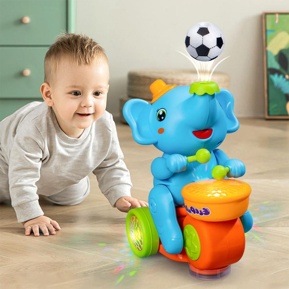 Musical Ball Blowing & Walking Elephant Toy