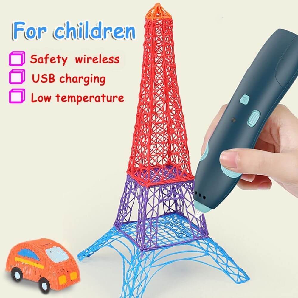 WIRELESS 3D DRAWING PRINTING PENCIL WITH PLA FILAMENTS