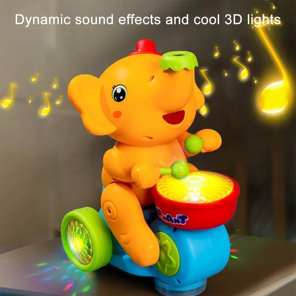 Musical Ball Blowing & Walking Elephant Toy