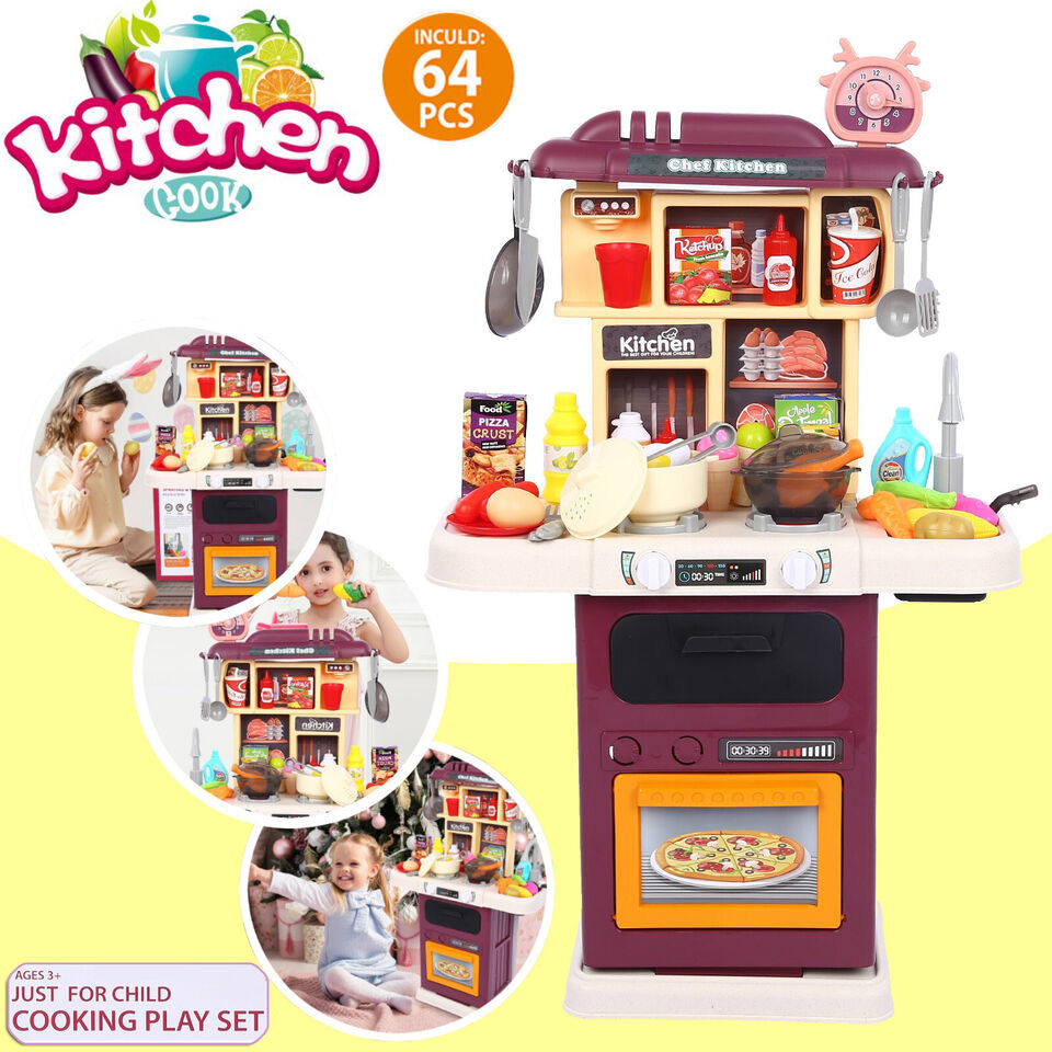 ROLE-PLAY KITCHEN COOKING PLAY SET - 64 PCS