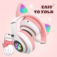 Thumbnail for CAT EAR HEADPHONES BLUETOOTH WIRELESS HEADSETS