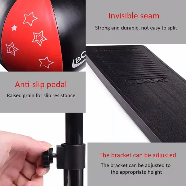 KIDS BOXING STAND GLOVES & PUMP (HEIGHT-ADJUSTABLE)