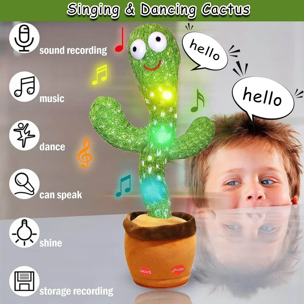 KIDS FUNNY DANCEING & TALKING CACTUS TREE