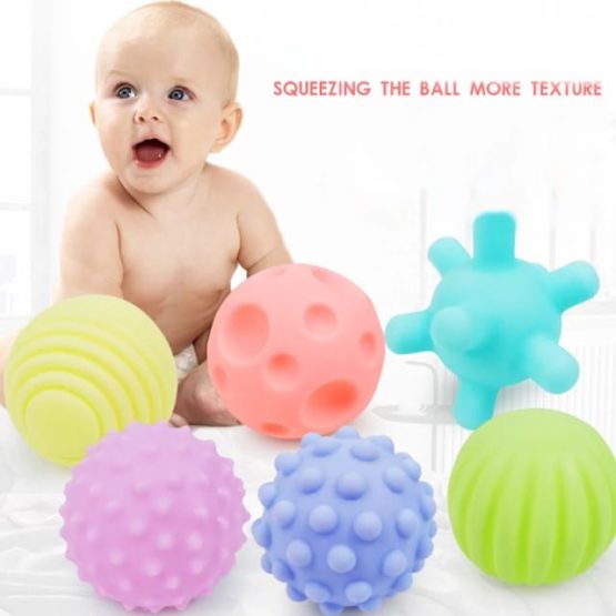 SENSORY TEXTURED BALLS PACK - 6 PCS