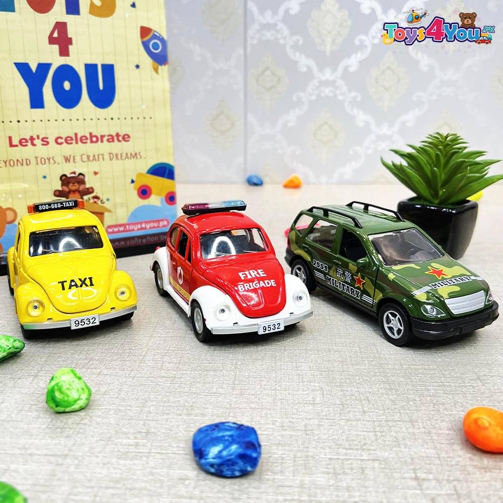 PACK OF 3 KIDS METAL DINKEY CAR COLLECTION