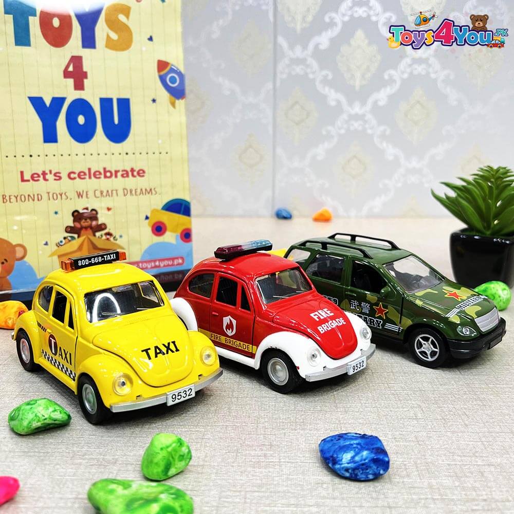 PACK OF 3 KIDS METAL DINKEY CAR COLLECTION