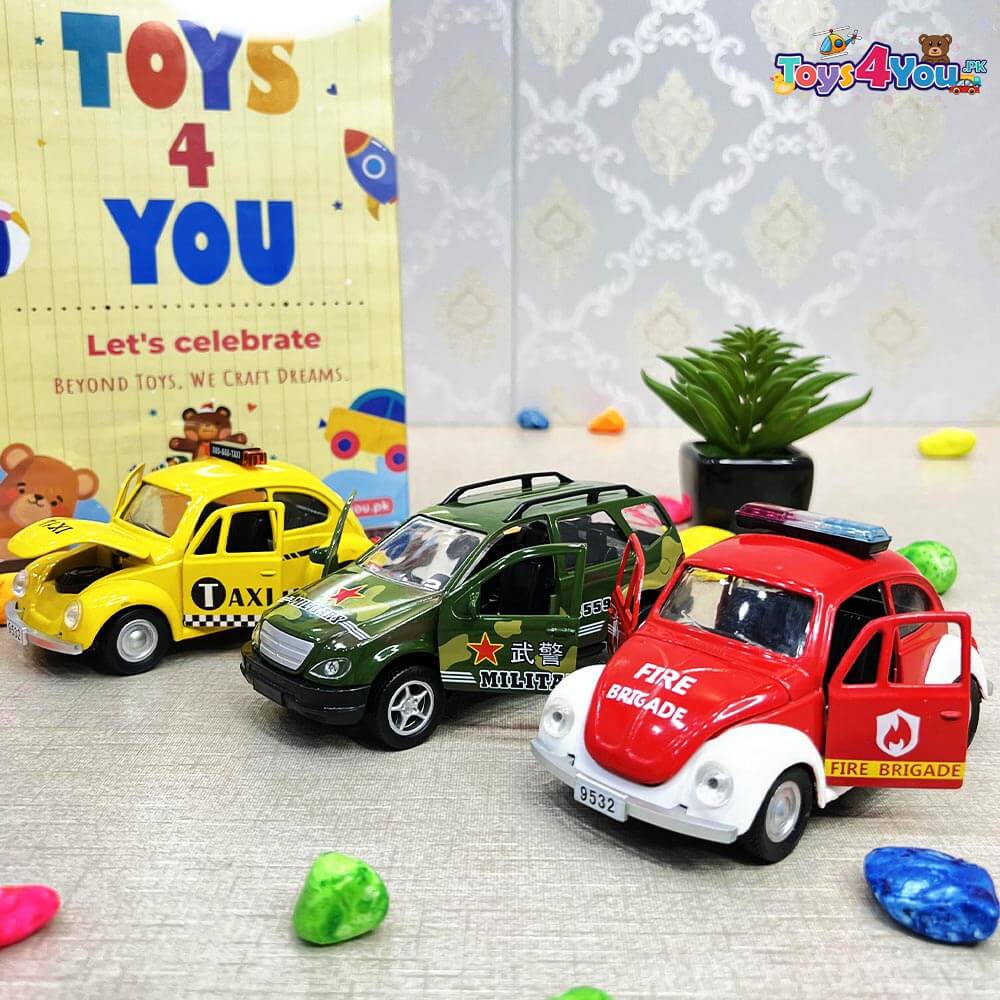 PACK OF 3 KIDS METAL DINKEY CAR COLLECTION