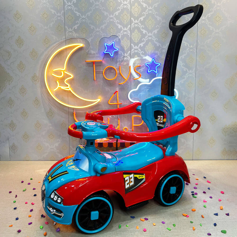 BUGATTI  2 IN 1 KIDS TOLO CAR WITH HANDLE