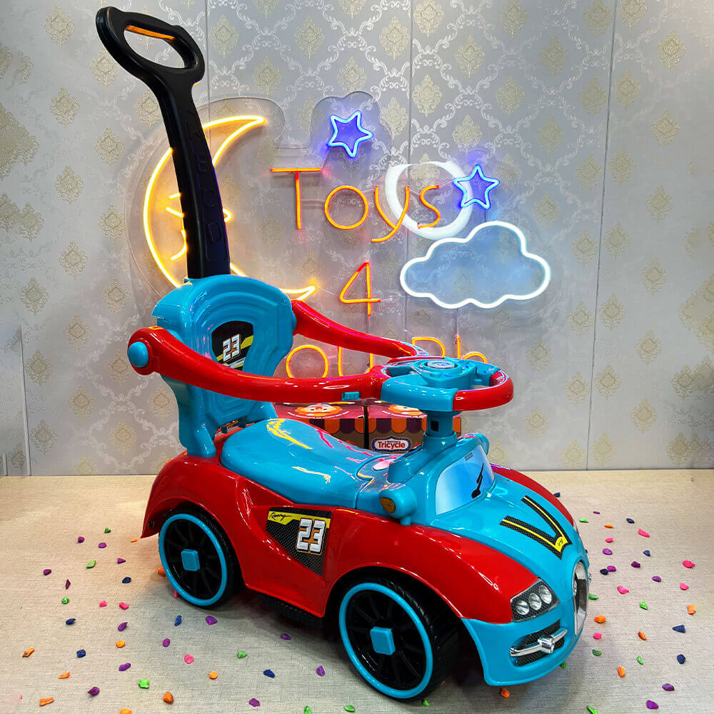 BUGATTI  2 IN 1 KIDS TOLO CAR WITH HANDLE