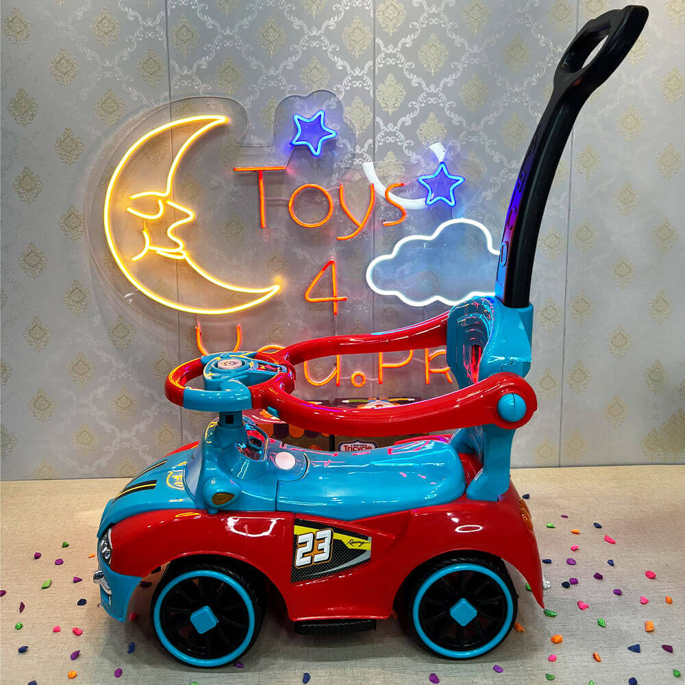 BUGATTI  2 IN 1 KIDS TOLO CAR WITH HANDLE