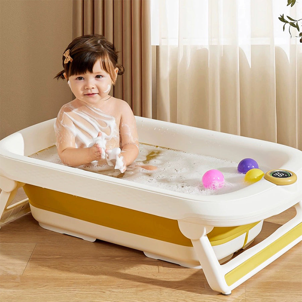 PORTABLE TEMPRATURE  FOLDABLE BABY BATHTUB