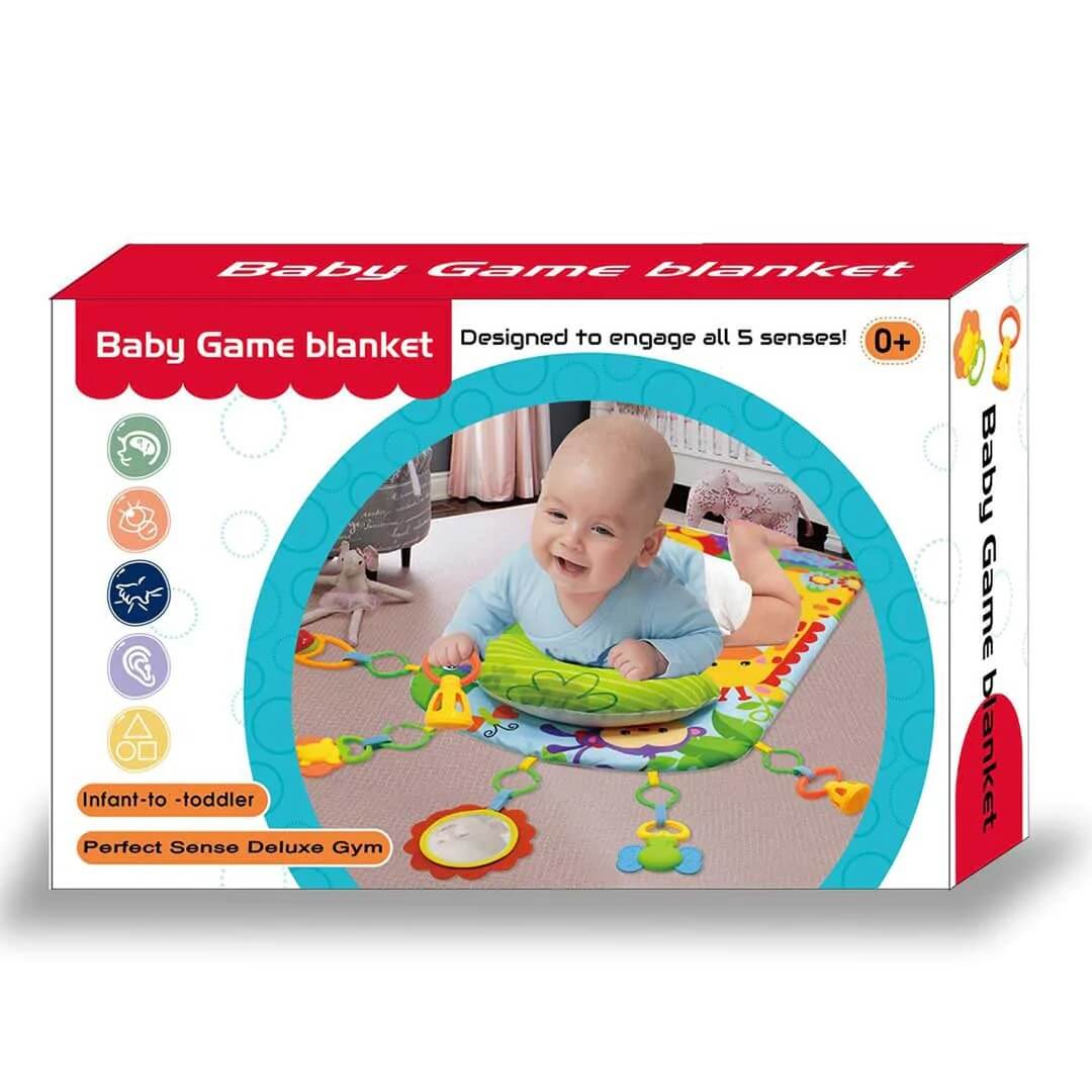 BABY ACTIVITY SOFT BLANKET WITH RATTLE