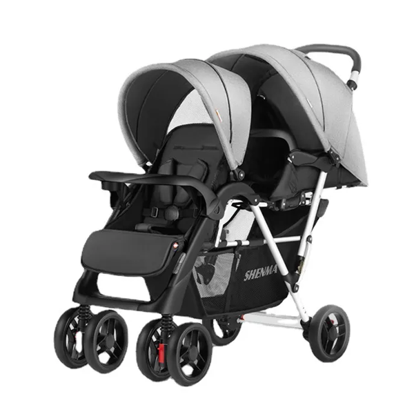 BIG SIZE FOLDABLE TWIN BABY STROLLER