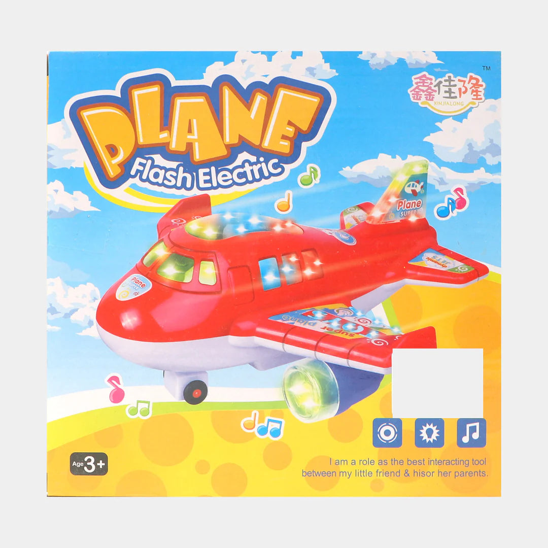 ELECTRIC AIRPLANE WITH LIGHT & SOUND TOY